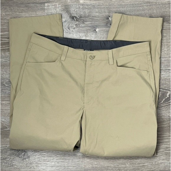 Eddie Bauer Pants‎ Straight Leg Mens 36 Nylon Tech Stretch Beige Hiking Outdoors - Picture 2 of 4